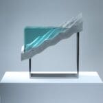Light Undulates Through Delicate Sheets of Glass in Ben Young’s Sculptural Seascapes